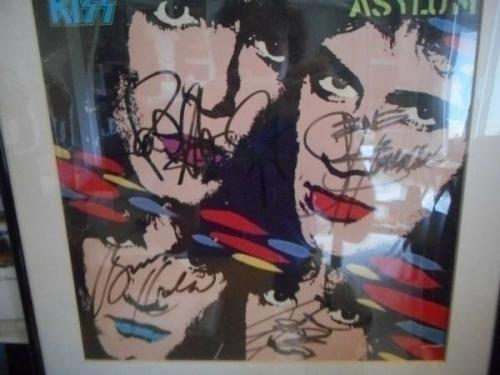 KISS  ASYLUM  MATTED   FRAMED LP FULLY AUTOGRAPHED BY ALL INCLUDING ERIC CARR