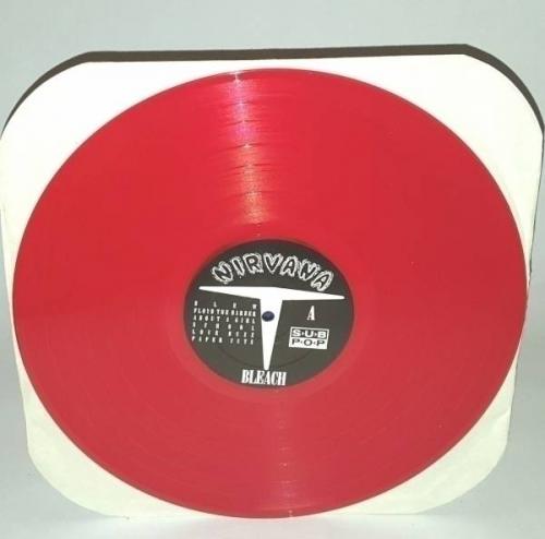 NIRVANA Bleach ERIKA PRESS CLEAR RED VINYL Sub Pop USA Grunge Mudhoney TAD