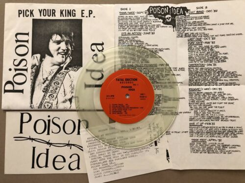 Poison Idea Pick Your King 7    EP 1st Press Vinyl Hardcore Punk Minor Threat