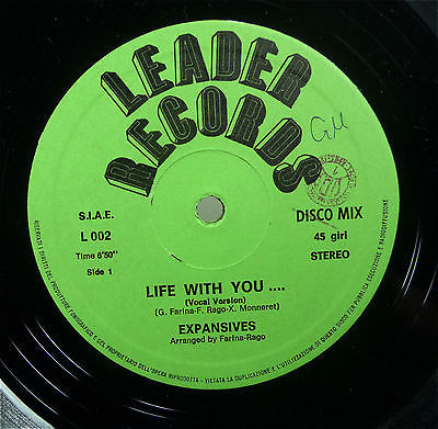 EXPANSIVES  Life With You  M  LEADER Italy 1982 ITALO DISCO 12  Vinyl Boogie
