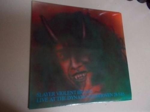 SLAYER VIOLENT BRAINS LIVE AT THE DYNAMO EINDHOVEN 28 5 85 2LP SIGNED BY 3