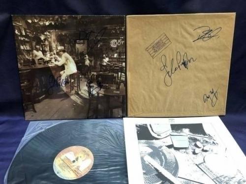 Led Zeppelin   Autographed Hand Signed     In Through the Out Door   VINYL LP 