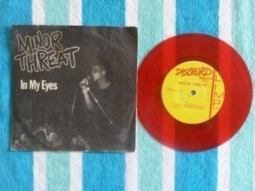 MINOR THREAT In My Eyes 45rpm 7  EP RED VINYL w PICTURE SLEEVE Dischord 1981 1st