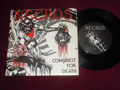 NECROS Conquest For Death 7  1st Press 1 of just 1000 T   G  09 1983 RARE PUNK