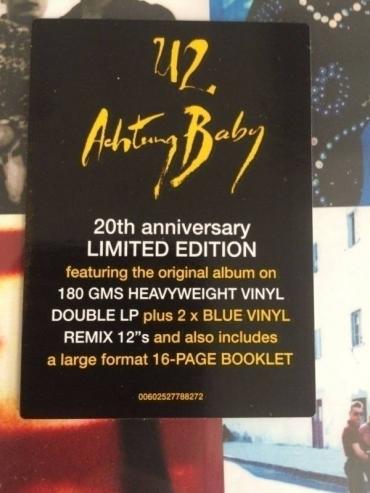 U2 Deluxe Vinyl Box Achtung Baby 2011 Bonus Trks  4 LP  20th Ann  SEALED NEW 
