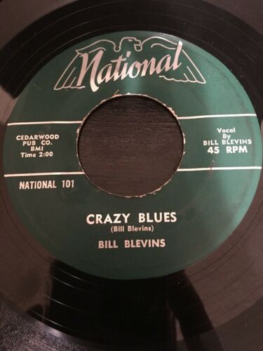 Vinyl   57 TwinSpin Crude Txs Rockabilly BILL BLEVINS Crazy Blues Baby I Won t