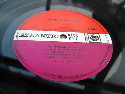 Crosby Stills   Nash SELF TITLED 1969 DEBUT LP UK 1st Press MINT MINUS   LISTEN