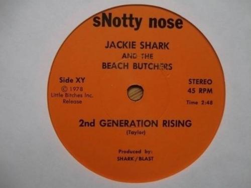 JACKIE SHARK AND THE BEACH BUTCHERS 2nd Generation Rising 7  1978 LA KBD PUNK