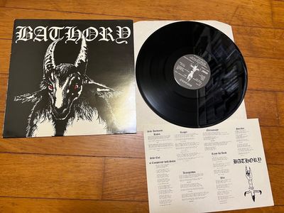 BATHORY  s t RARE 1984 ORIGINAL SWEDEN PRESS BLACK MARK LP TOP COPY    