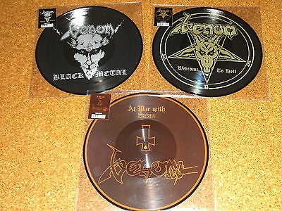 VENOM   Black Metal Welcome to Hell At War        3 x Picture Disc   VINYL   RSD