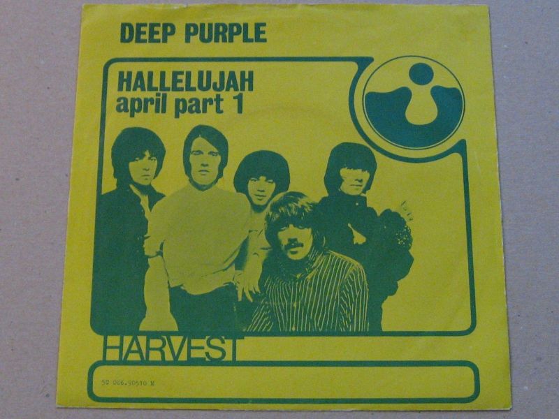 DEEP PURPLE hallelujah 1969 HARVEST 006 90510 NL 7  EX EX ULTRA RARE 