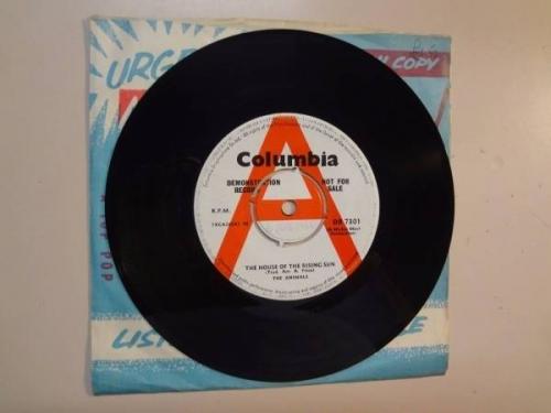 ANIMALS House Of The Rising Sun Talkin  About You U K 7  64 Columbia DB7301 Demo