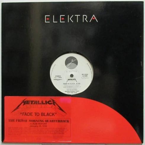 METALLICA Fade To Black 1984 US Promo 12  Quaterback Report BLACK Vinyl Minty 