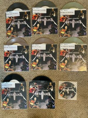 Metallica 45RPM  7   Fatal s Attraction Complete Set  Colored Vinyl   Test Press