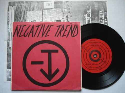 Rare Punk NEGATIVE TREND 1978 Heavy Manners VG  PS 7  EP w insert KBD HEAR