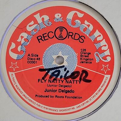 JUNIOR DELGADO Fly Natty CASH & CARRY Nice! 80's Roots Reggae 12" HEAR 