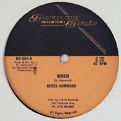 BERES HAMMOND When HARMONY HOUSE Killer!  Digi Reggae 12" HEAR 