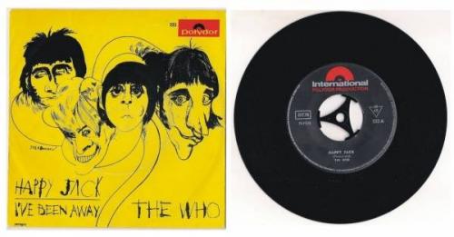 THE WHO Rare GREEK Picture SLEEVE 2x 7  1966  HAPPY JACK  IVE BEEN WAY Townshend