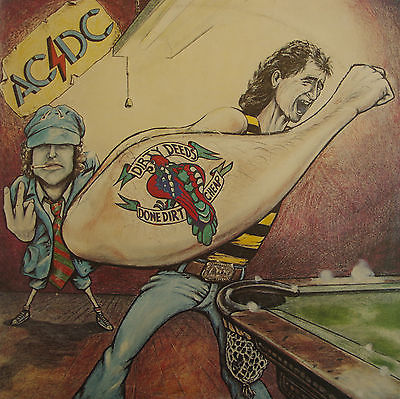 AC DC DIRTY DEEDS Australian 1st PRESSING Albert BLUE Roo RARE LP