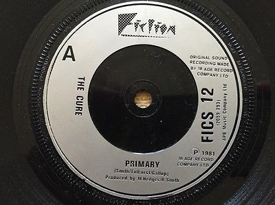 CURE   Primary   very rare 1 sided promo only 7          punk siouxsie goth ego ex 