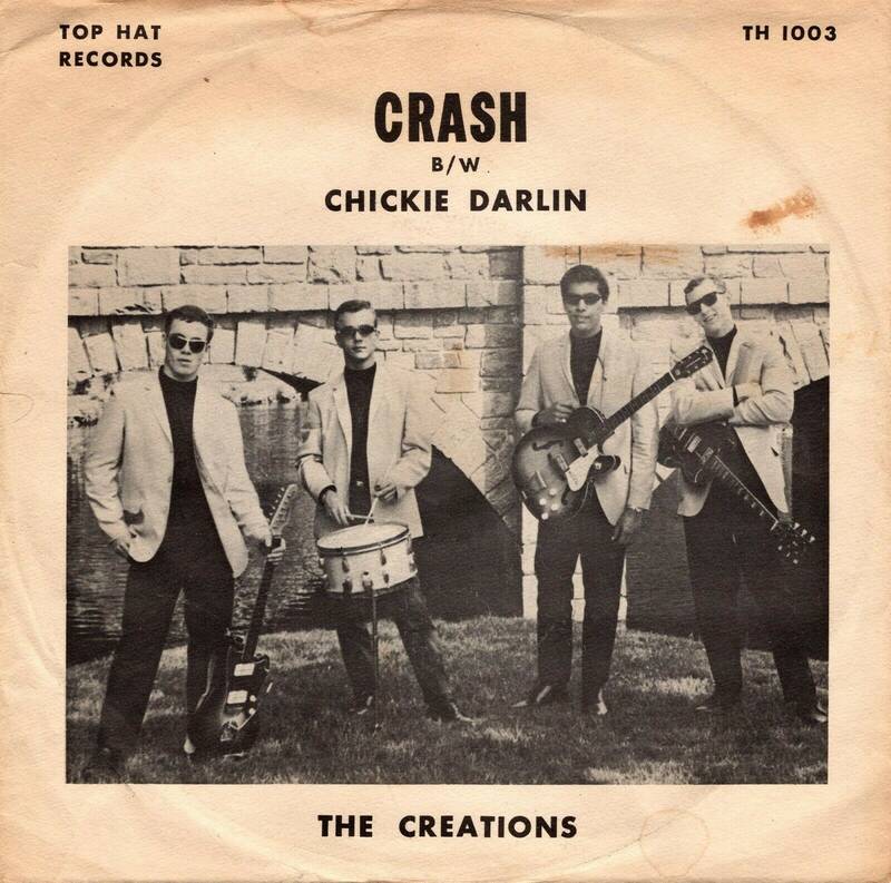 THE CREATIONS   CRASH   CT  SURF GARAGE 45 w  PICTURE SLEEVE   HEAR