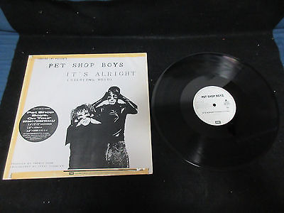 Pet Shop Boys It s Alright Japan Promo only One Sided 12  Vinyl Petshop Synth