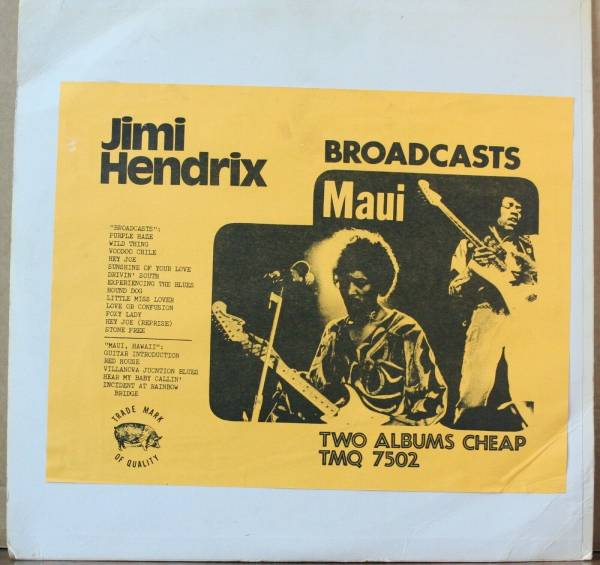 Jimi Hendrix        Broadcasts   Maui  Hawaii 2 LP Vinyl set 