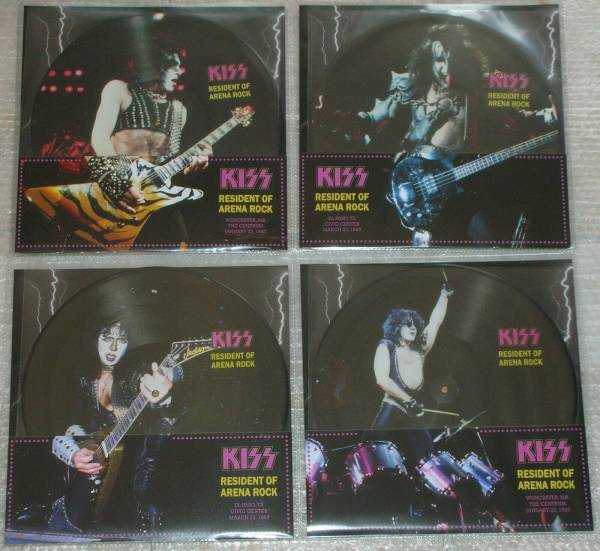 KISS   Resident Of Arena Rock    USA  Worcester   El Paso 1983  4 LP PICTURE DISCS
