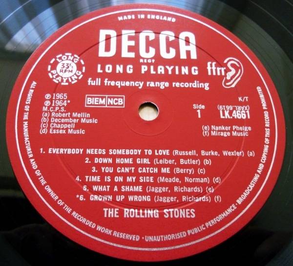 THE ROLLING STONES No  2  A BEAUTIFUL 1965 UK RED DECCA LABEL MONO VINYL LP  