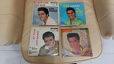 ELVIS PRESLEY MEGARARE 1960 61 33 RPM SINGLE RCA SPAIN  7  VINYL LOT 4 TITLES 