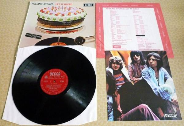 THE ROLLING STONES  LET IT BLEED COMPLETE 1969 UK RED DECCA LABEL MONO VINYL LP 