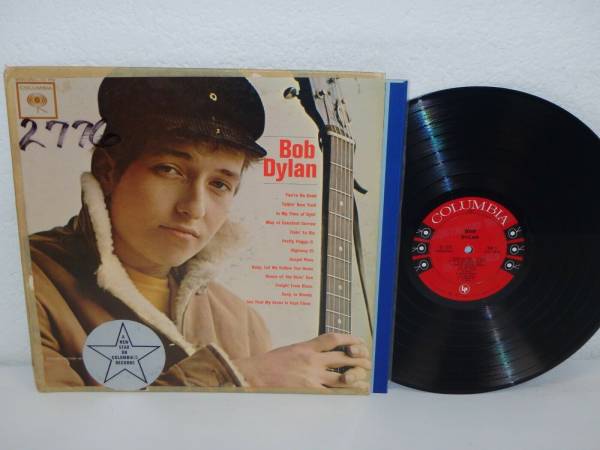 BOB DYLAN 1st album S T RARE PROMO 6 eye LP 1962 Columbia CL 1779 Star Sticker