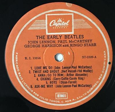 THE BEATLES   The Early Beatles   RARE DOMINICAN REPUBLIC LP   Julio Tonos