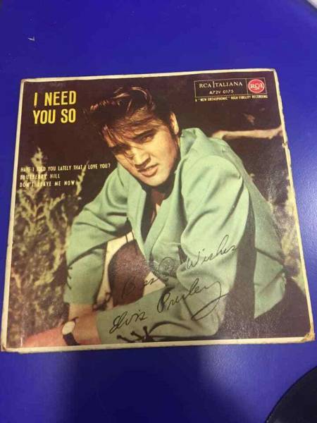 Elvis Presley  I NEED YOU SO  Italy RCA 1957 45 giri 7  a72v 0175 ORIGINAL RARE
