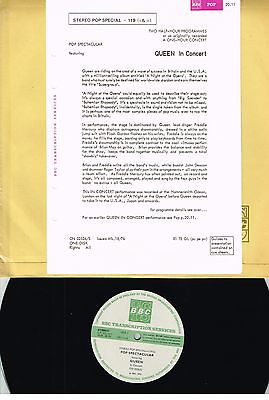 QUEEN   ORIGINAL BBC TRANSCRIPTION DISC 119 LIVE HAMMERSMITH ODEON LP