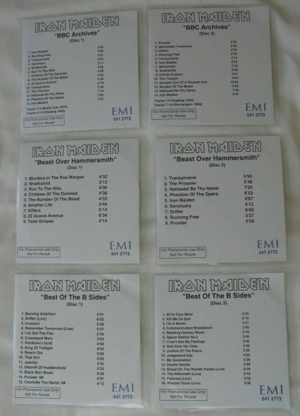 IRON MAIDEN   EDDIE S ARCHIVE 6 CD PROMO SET WITH PRESS RELEASE   VERY RARE        