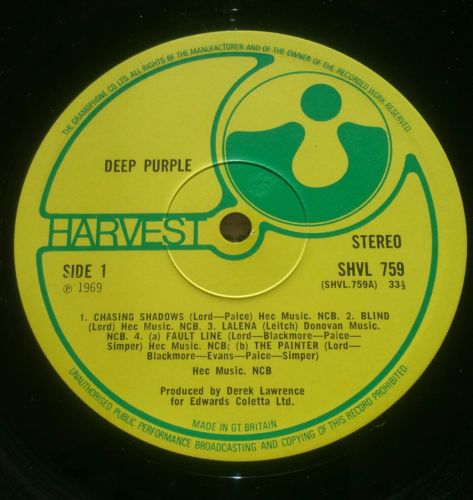 DEEP PURPLE  DEEP PURPLE  RARE ORIGINAL 1969 UK PROG ROCK LP STUNNING MINT 