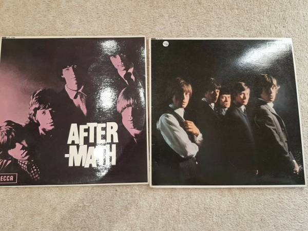 2x Rolling Stones Vinyl LP s  After Math and Rolling Stones 