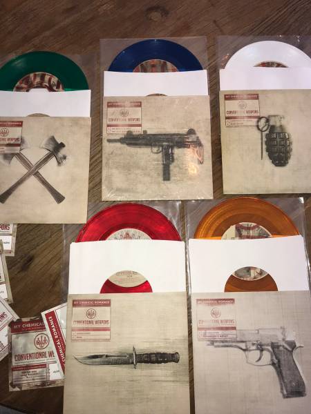 My Chemical Romance   Conventional Weapons   5  45rpm  Complete Set Rare MCR OOP