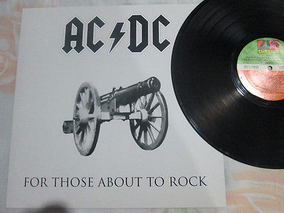 AC DC   FOR THOSE ABOUT TO ROCK White Diffrent Cover ULTRA RARE LP ATLANTIC 1981