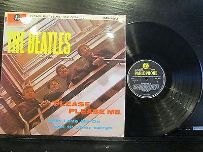 BEATLES PLEASE PLEASE ME 1st 1963 PCS 3042 Stereo Yellow Parlophone UK Vinyl LP
