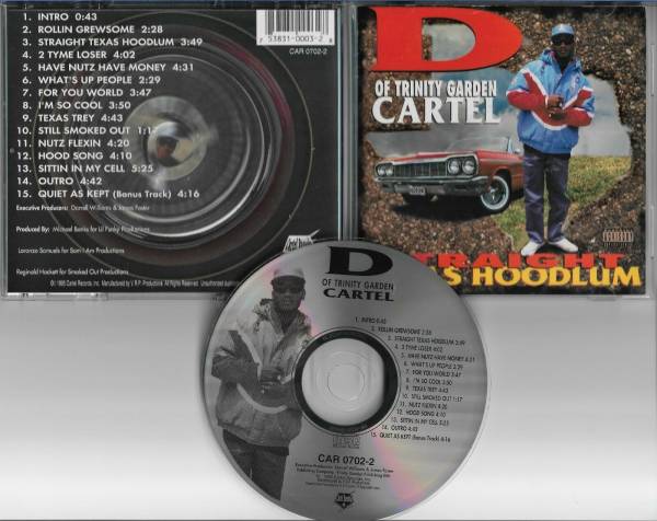 D Of Trinity Garden Cartel Straight Texas Hoodlum CD 1995 Houston TX G Funk