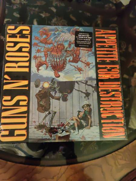 Guns N    Roses Appetite For Destruction LP Vinyl w  Sticker original 1987 USA 