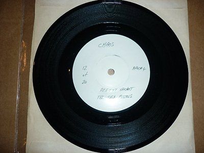 Sex Pistols    Unreleased Test Pressing 7  Pretty Vacant   Chaos 20 made Punk
