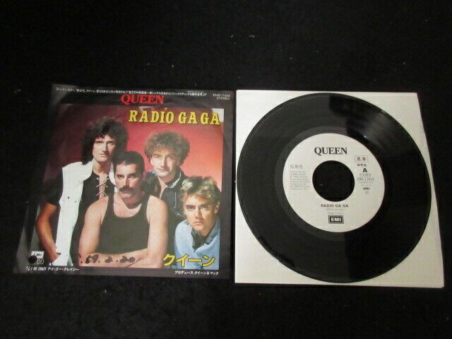 Super Rare Queen Japanese Radio Promo Vinyl 7  PRP1125 RadioGAGA with orig cover