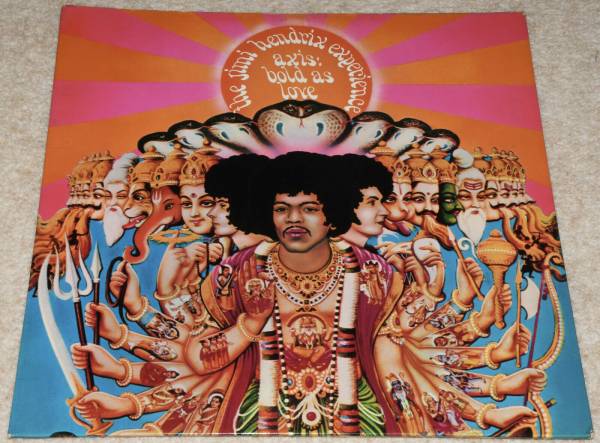 THE JIMI HENDRIX EXPERIENCE Axis Bold As Love RARE ORIG UK 1967 EX LP   POSTER 