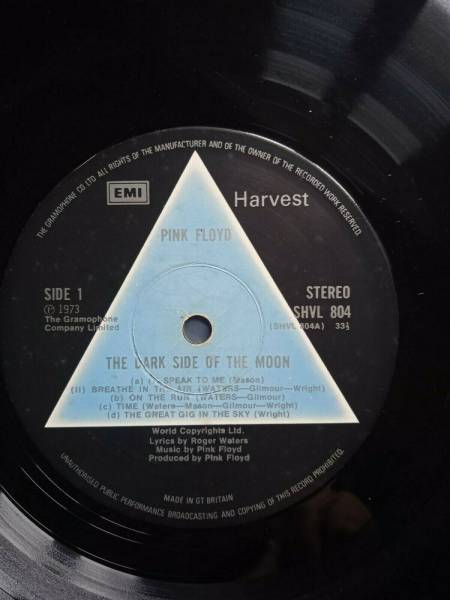 PINK FLOYD THE DARK SIDE OF THE MOON PRIMA STAMPA UK VG  2 POSTER