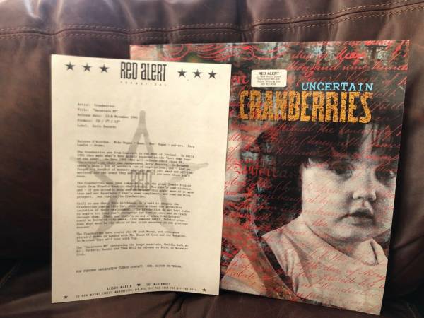 The Cranberries Uncertain v rare 12 debut EP with press release
