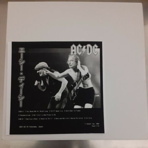 ac dc  live in japan 2001 test pressing 1 of 2 made withe label rare iron maiden