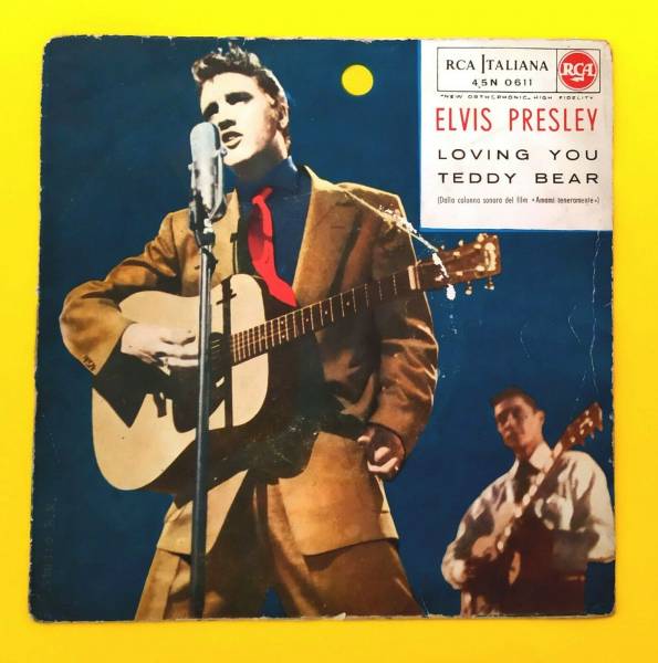 ELVIS PRESLEY  7    ITALY  45N 0611   LOVING YOU    TOP RARE COVER  BLUE LABEL 